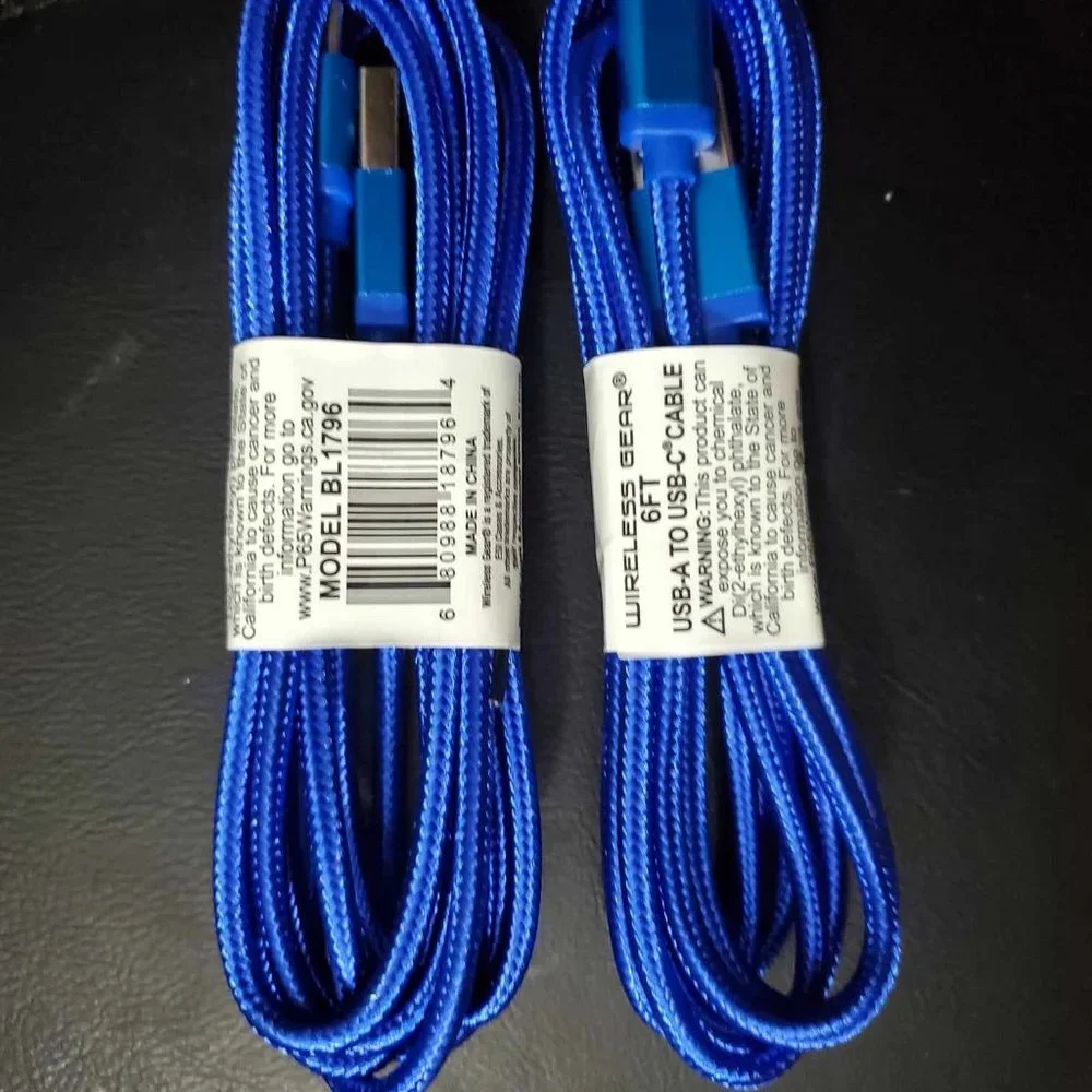 2 pack- 6 ft USB-C type charger